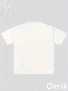 Camiseta de hombre de algodón puro con cuello redondo, de manga corta, estilo casual de verano, adecuada para actividades al aire libre y estilo deportivo, ideal como regalo de Halloween, regalo de Acción de Gracias, regalo de Navidad, regalo para días festivos, ropa casual, corte holgado, tela transpirable, material suave, camiseta estampada, camiseta básica, regalo para hombre, blusas elegantes dama. - Blanco - Ver 2