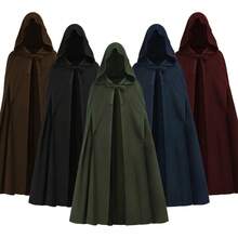 Stage Dance Wear - 25228 Medieval Cloak (Uniform Cloth - Black) - View 7