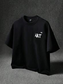 Short-Sleeved T-Shirt With Embossed Floral Print, Urban Style, For Men And Women, Suitable For Outdoor Activities, Music Festivals, Daily Wear And Meetings With Friends. - 黑色 8 - 查看 3