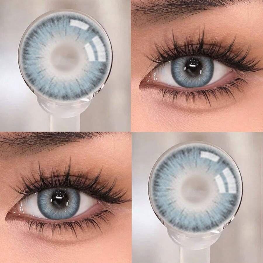 La Girl Blue Little Devil Eye Contact - Moisturizes And Daily Wear, Enhances Your Appearance On Holidays And Birthdays, Cheap, Valentine's Day, Cheap Goods, Travel, Travel Essentials, Room Decoration, Valentine's Day Gifts, Cheap Things, Rooms, Vacation Essentials, Women's Gifts, Bedrooms, Valentine's Day Supplies, 99 Cents - Blue - View 1
