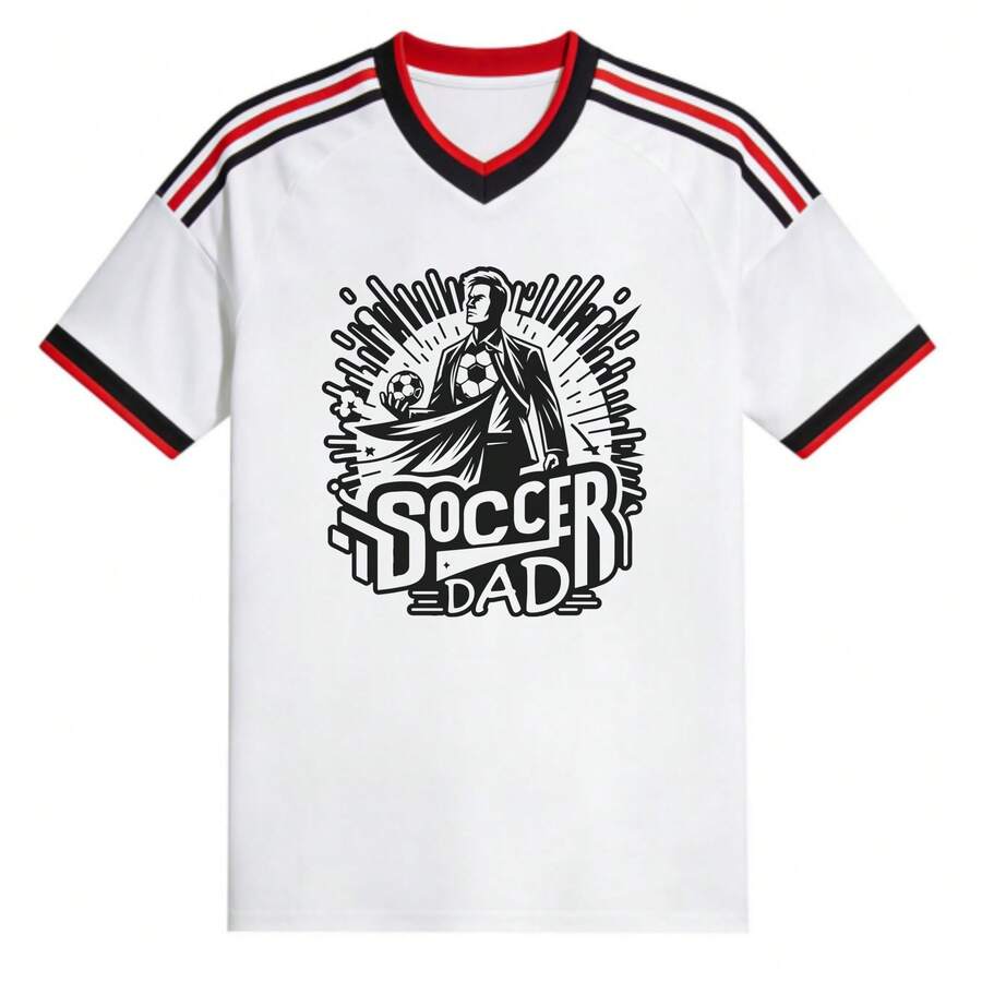 Camiseta de fútbol Diseño de Impresión de Héroe Papá del Fútbol - Multicolor - Ver 1