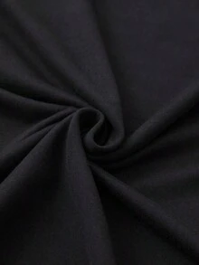 Fashionable Short-Sleeved T-Shirt With Double-Sided Prints, Casual Round Neck T-Shirt And Elegant Clothing For Women. - 黑色 - 查看 5