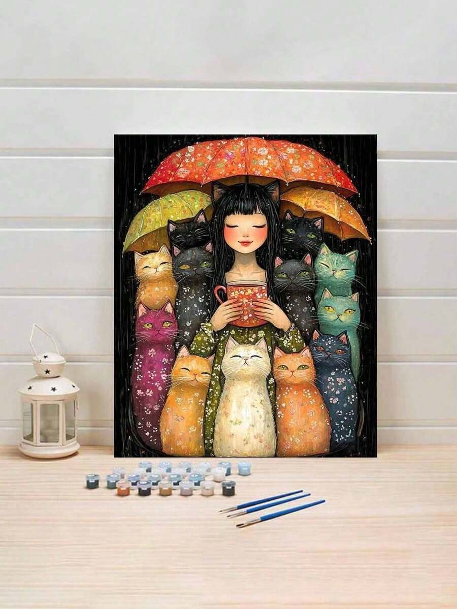 Kit de pintura numérica DIY sem moldura, conjunto de pintura a óleo artística para decoração de quarto e parede, método de pintura simples e divertido sem necessidade de desenho prévio, realize seu sonho de ser pintor, mergulhe em um mundo colorido, cada pincelada é uma expressão pessoal, adicione romance à vida, o melhor presente para família e amigos, 40*50cm