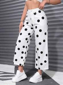 Jeans unicolor con cremallera - Beis - Ver 5