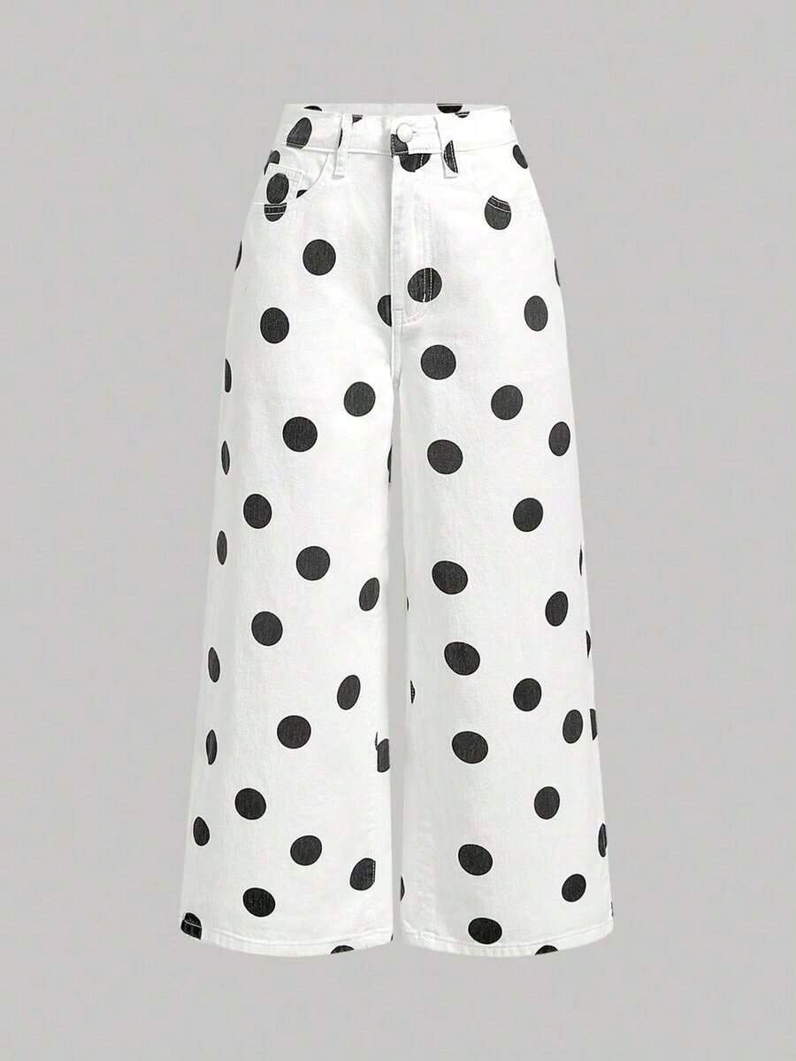 Jeans de pierna ancha recortado - Blanco 2 - Ver 1