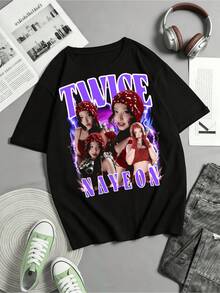 Nayeon Twice Graphic T-Shirt, Twice Four Is T-Shirt, My Strategy T-Shirt, Twice Ready To Be World Tour T-Shirt, Twice Members Sweater - Black - View 6