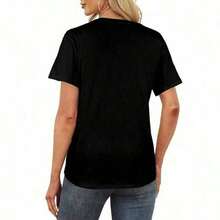 Funny T-Shirt For Lesbian Women, I Have A Nut Allergy, Women's T-Shirt, Everyday T-Shirt For Women And Girls - 黑色 - 查看 3