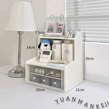 1 chiếc kệ để bàn nhiều tầng, kiểu dáng tối giản phong cách Scandinavia, hộp đựng đồ dùng văn phòng phẩm, hộp đựng đồ lộn xộn trên bàn làm việc phòng ngủ, vật dụng thiết yếu tiết kiệm không gian chất lượng cao. - trắng - Xem 8