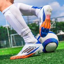 Lightweight FG Soccer Cleats For Men, Women & Youth, Breathable Outdoor Soccer Shoes For Training & Matches - White Orange - FG - View 7