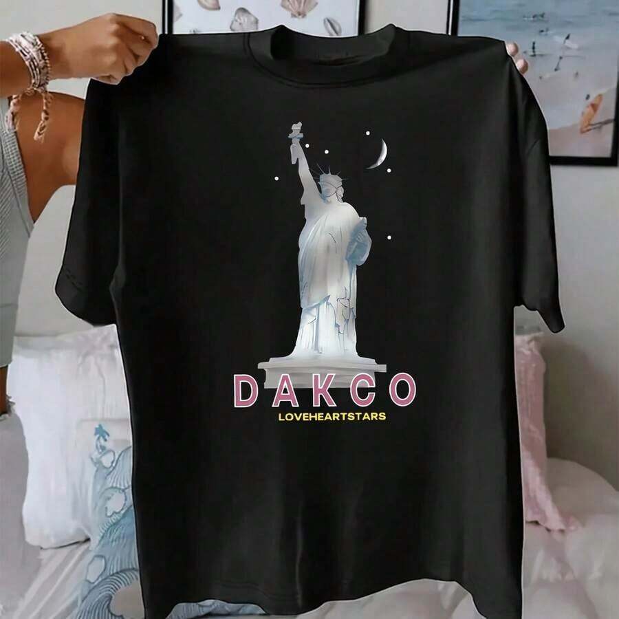 1 Piece Women's Vintage Western Gothic Horror Graphic T-Shirt - Featuring Cowboy Skeleton On Horseback And Skeletal Hands Design Br180g 100% Cotton - 黑色 3 - 查看 1