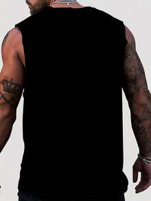 Funny Rude Dirty Inappropriate Tank Tops For Men, Novelty Humor Party Sleeveless Top - Black - View 2