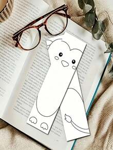30pcs Set, These Ed Al-Adha Bookmarks Feature Delicate Black And White Line Art Designs, Providing Creative DIY Coloring Opportunities. Perfectly Decorate Book Pages, Infusing Your Reading Materials With Vibrant Colors - Multicolor - View 2