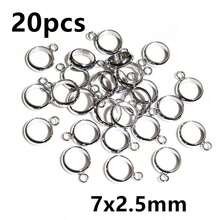 20 piezas de anillos de aro de color dorado de acero inoxidable, conectores circulares para hacer joyas DIY, accesorios para pulseras y collares - fianzas - View 12