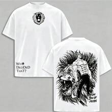 Escanor T-Shirt From The Seven Deadly Sins - A269 "Who Decided That?" Pride Sin Graphic Retro Heavy Unisex Anime Streetwear Gift For Fans - 玫紅色 - 查看 11
