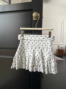 Xghhjm Falda Mini de Terciopelo Negro con Volantes para Mujer, Ideal para Fiestas de Invierno - Blanco - Ver 2