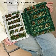 壓克力水晶平板保護殼，植物與書本圖案彩繪效果，附支架，相容 Honor 8/9/10、Honor GT 11.5吋/X8/X8A/X9/X8Pro/X9Pro/V9/V8 Pro，相容 MatePad SE 11吋/MatePad 11吋/11.5吋、MatePad Pro，亦相容 、Apple 10代 - 款式3 - 查看 5