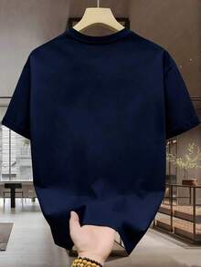 Summer Men's Crew Neck T-Shirts Gym Leisure Vacation High Quality Men's Shirts Fashion Prints Y2K Men's Clothing Festival Sweatshirt Men's Sets Men's Gifts Local Mexico - 深藍色 - 查看 2