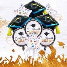5/9Pcs Congrats Grad Doctor Cap Foil Balloons Set Graduation Party Decorations Finish School Party Decorate - Multicolor - View 2