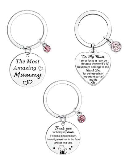 Funny Mom Keychain, Christmas/Birthday/Mother's Day Gift For Daughter, Son To Thank Mom, Casual Lifestyle Party Cute Street Elegant Zinc Alloy Mother's Day