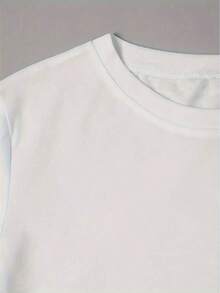 Graphic Print T-Shirt With Love, Leopard, Spring And Summer Design, Short Sleeves, Round Neck, Casual Top For Summer And Spring, Women's Clothing, 100% Cotton, Women's T-Shirts - 白色 - 查看 3