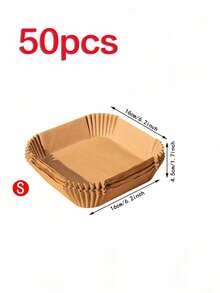 [100/200pcs] Air Fryer Parchment Paper, Household Oil Absorbing Paper, Liner Paper, Silicone Baking Paper For Oven, Disposable - Multicolor - View 12