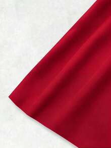 Mono informal sin mangas de unicolor para mujer - Rojo - Ver 3