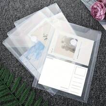 10 chiếc phong bì nhựa trong suốt A5, 7*10 inch, bìa hồ sơ chống nước có thể tái sử dụng với nút bấm, túi lưu trữ văn phòng phẩm cho đồ dùng học tập và văn phòng - Nhiều kiểu dáng - Xem 4