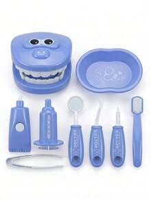 Dental Pretend Play Set, Children's Toy Including Oral Model, Teeth And Tools, Parent-Child Interactive Family Game, Birthday Gift, Holiday Gift, Toys For Girls And Boys - Multicolor - View 9