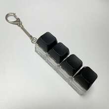 1個時尚創意隨機配色鍵盤帽鑰匙圈，塑膠樹脂便攜吊飾裝飾品，適用居家辦公桌面裝飾，新年、情人節、母親節、父親節、畢業季禮物 - 多色 - 查看 5