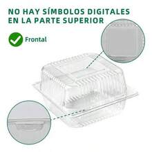 Caja De Alimentos Contenedor Fruta Pastel Desechables Transparente Organizadores Closet para ropa Organizer storage Escurridor para trastes Pencil case Lunch - Negro - Ver 8