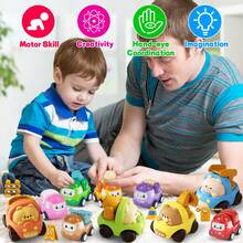 10 Pack Mini Push & Pull Construction Cars With Simulation Roadblocks, Early Educational Car Toy For Kids Boys,Great Gift For Kids Birthday Holiday - Multicolor - View 7