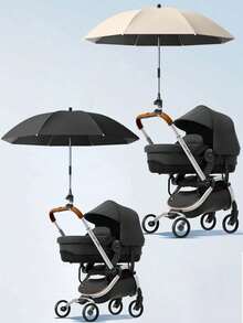 UPF50+ Sun Umbrella, Flexible Shaft, Clip-On Handle, Suitable For Strollers, Bicycles, Motorcycles, Wheelchairs, Applicable For Various Occasions - Multicolor - View 12