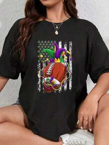 Camiseta Suave 100% Algodón con Estampado Divertido 'Soy La Tía Conejita' para Familias, Ideal para el Día de Pascua, para Hombres y Mujeres, Transpirable, Clásica, de Moda, para Verano, de Manga Corta. - Negro - Ver 6