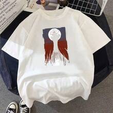 Unisex Jack T-Shirt With Anime Cartoon Graphic Print, Short Sleeve, Casual Summer Style. - 白色 - 查看 1