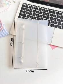 1pc Portable Transparent Loose-Leaf Binder, Can Also Be Used As Transparent Sticker Book, Sticker Album, Photo Storage Bag, Photo Album, Budget Planner, Office Supplies - A - View 14
