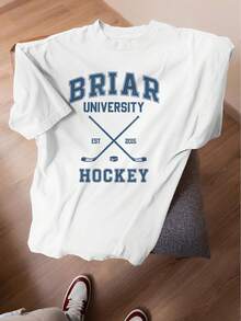 Blair Hockey Off-Campus Graham44 T-Shirt - Graphic Design And Print, Casual Crew Neck T-Shirt, Suitable For Blair Fans, Alumni Events And Casual Wear. Unisex, Collectible T-Shirt. - 白色 - 查看 1