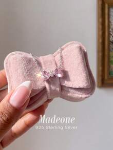 MADEONE قلادة من الفضة الإسترليني عيار 925 بشكل قلب مرصع بالماس اللامع، مناسبة للحفلات والهدايا في المناسبات والموضة الفاخرة - ماسة القلب - مشاهدة 4