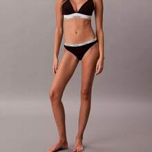 Calvin Klein Icon Logo Bikini QD5044  Thongs For Women Underwear - 黑色 - 查看 2