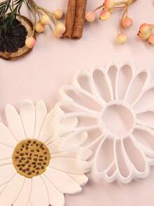 Large Flower Polymer Clay Cutter, 4in Handmade Coaster, Earring Tray & Flower Arrangement Helper, Ideal For Boho Home Decor & Plant Lover Projects - 4 Inch Cutter - View 4