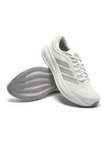 Adidas Zapatillas de running transpirables, con amortiguación, ligeras, versátiles y resistentes al desgaste, unisex - Blanco/Plata - Ver 1