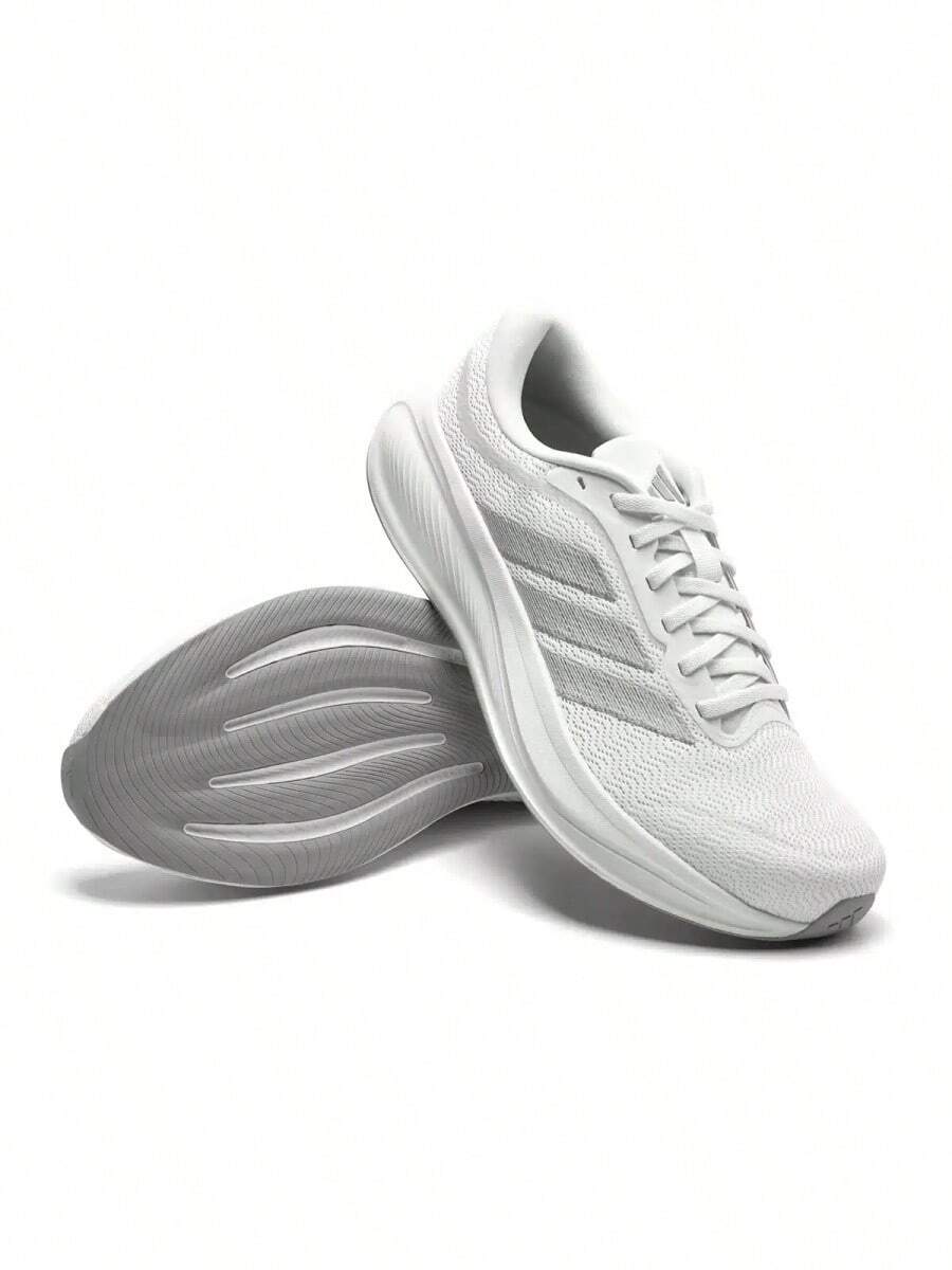 Adidas Zapatillas de running transpirables, con amortiguación, ligeras, versátiles y resistentes al desgaste, unisex - Blanco/Plata - Ver 1