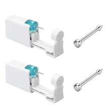1/2/3/4PCS Nose Piercing Gun Built-In White Diamond Nose Studs Self Nose Piercing Kit Nose Piercing Gun Kit - White - View 11