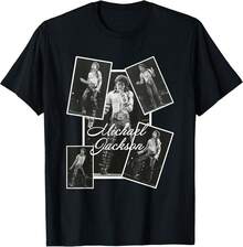 T-Shirt With Photo Collage, Style, King Of Pop Vintage Tee, Women's Blouses, Blouses, Casual Blouses For Women, Women's Tops, Tops, Unisex. - 黑色 - 查看 1