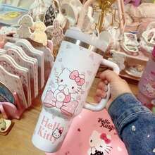 SANRIO 40 Oz Tumbler Stainless Steel Coffee Mug Cup Insulated Portable Vacuum Travel Tumbler With Handle Lid Straw Water Bottle Stanleyss - Multicolor - View 22