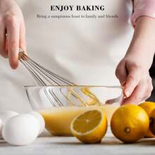1pc/3pcs (Small + Medium + Large) Stainless Steel Egg Beater, Mini Kitchen Tool For Whipping Eggs And Cream, Also Suitable For Cake Baking - Bạc - Xem 9