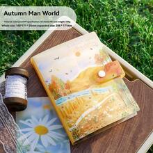 A6 Seasonal Song Collection Album, High-Quality Card Holder, Sticker Organizer, Suitable For Student, Idol Collecting, Journaling, Receipt Storage, Multifunctional - Autumn In the World - View 7