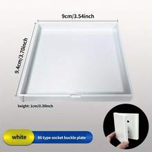 1pc 86 Type Self-Adhesive Switch Socket Panel Cover, Plastic Wall Hole Decorative Cover, Home Essential - A - View 3