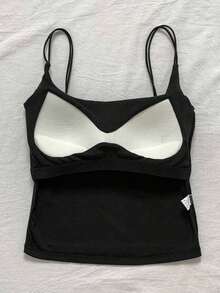 2 piezas Conjunto de camisola sin espalda ajustada para mujer, Camisola sin espalda de verano para mujer, Adecuado para el transporte diario, citas, fiestas, otoño/invierno/verano, Navidad, Año Nuevo, Acción de Gracias, fiestas, bodas, playa, ceremonias de graduación, de moda, elegante, casual, salidas, citas, reservas, transporte, brillante, Día de San Valentín, elegante, vacaciones, casual, Y2K, salidas, ceremonias de graduación y otras ocasiones. - Negro 5 - Ver 5