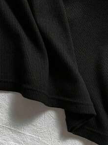 2 piezas Conjunto de camisola sin espalda ajustada para mujer, Camisola sin espalda de verano para mujer, Adecuado para el transporte diario, citas, fiestas, otoño/invierno/verano, Navidad, Año Nuevo, Acción de Gracias, fiestas, bodas, playa, ceremonias de graduación, de moda, elegante, casual, salidas, citas, reservas, transporte, brillante, Día de San Valentín, elegante, vacaciones, casual, Y2K, salidas, ceremonias de graduación y otras ocasiones. - Negro 5 - Ver 6