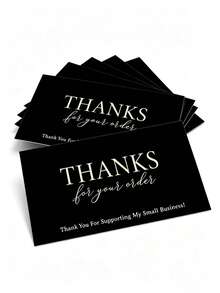 50pcs Thank You Cards, Thanks For Your Order Greeting Cards For Small Business Packaging, Minimalist Elegant Thank You Notes, Customer Appreciation Cards, Package Inserts - Sets - View 2